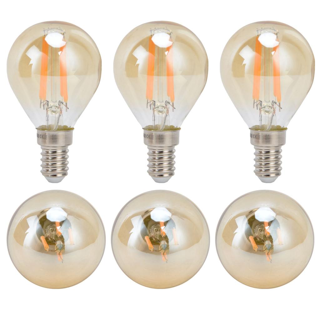 6PCS Gold G45 Vintage Bulb E14 Base Lamp for Home Light Fixtures Decorative 4W 220V Warm Light
