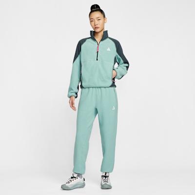 Nike ACG Sweatshirts Women's Teal Stand Collar Moderate Regular