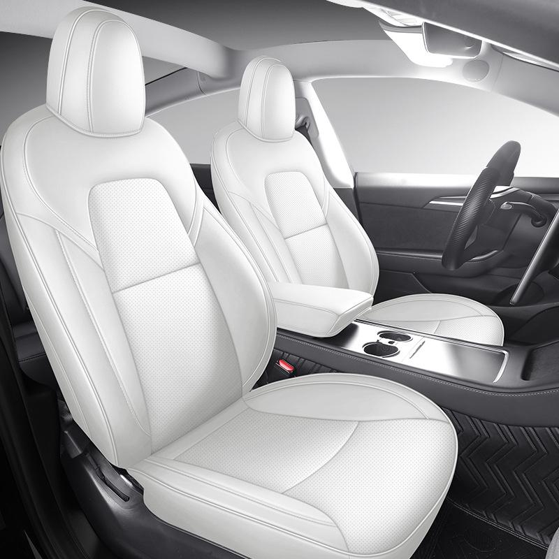Индивидуальный кожаный чехол на сиденье для Tesla Model 3 2019-2022 годов - Полное покрытие, Индивидуальный крой