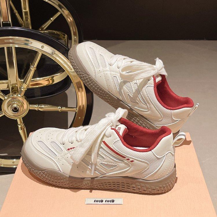 Розовые дексуновые кроссовки из двойной сетки женские уродливые милые летние новые шикарные нишевые корейская версия дышащие спортивные Форрест Гамп белые кроссовки