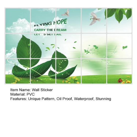Кухонные маслостойкие наклейки на стену Защитная пленка для фартука Съемные цветы/фрукты/зеленые листья Водонепроницаемая наклейка на плитку