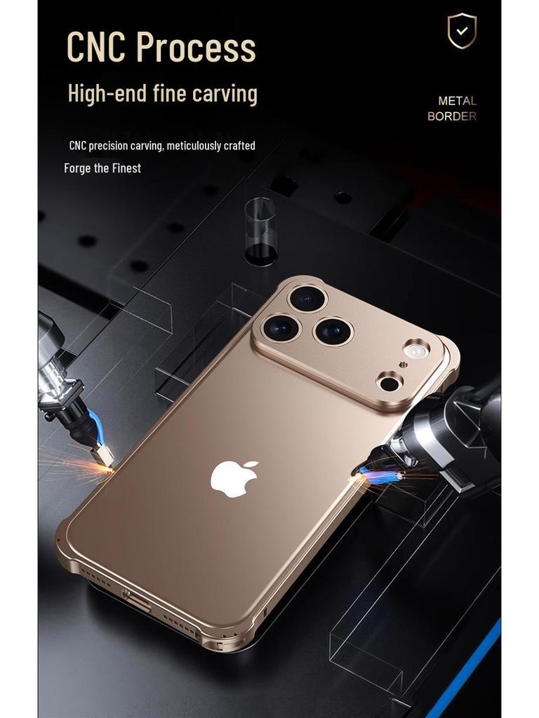 Стильный металлический чехол-рамка для Apple iPhone 17: Легкое алюминиевое кольцо для объектива с теплоотводом для iPhone 16 и 15