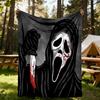 1 шт. Плед Фланелевый с Принтом Ghostface Scream для Улицы - Легкий Мягкий Теплый Всесезонный Плед с HD Печатью для Дивана, Кровати, Путешествий, Кемпинга 038