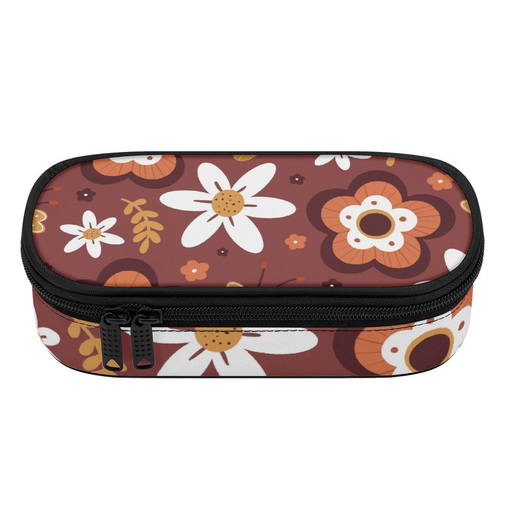 Pencil Bag Strong Polyester Fabric Multi Compartment Easy Open Zipper with Main Compartment Mesh Pocket and Pen Slots for Students