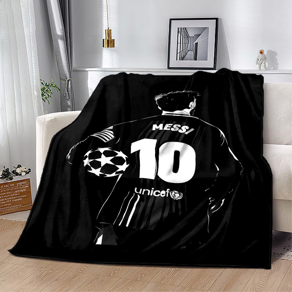 Messi's Legacy In Soccer Flannel Blanket-Soft and Suitable for Sofas,Beds,Offices,Travel,All Seasons,Great Gift for Holidays and Birthdays.