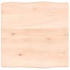 Tabletop 40x40x2 cm Solid Oak Wood Unfinished Live Edge