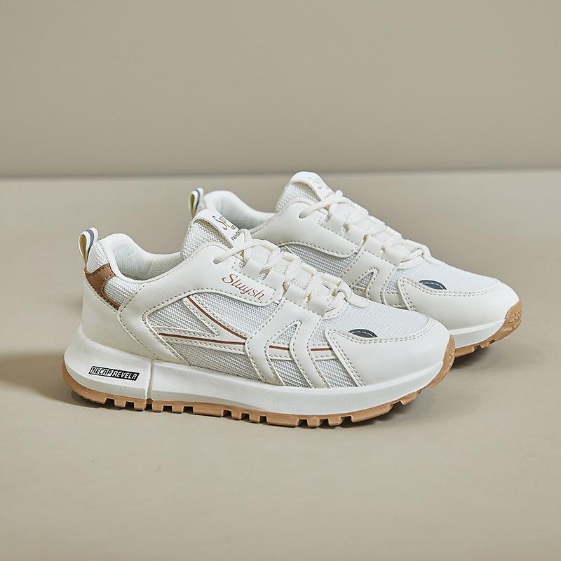 Ins корейская версия кроссовок Форрест Гамп для женской осени 2025 года дышащие новые студенческие беговые спортивные и повседневные белые кроссовки A099-2