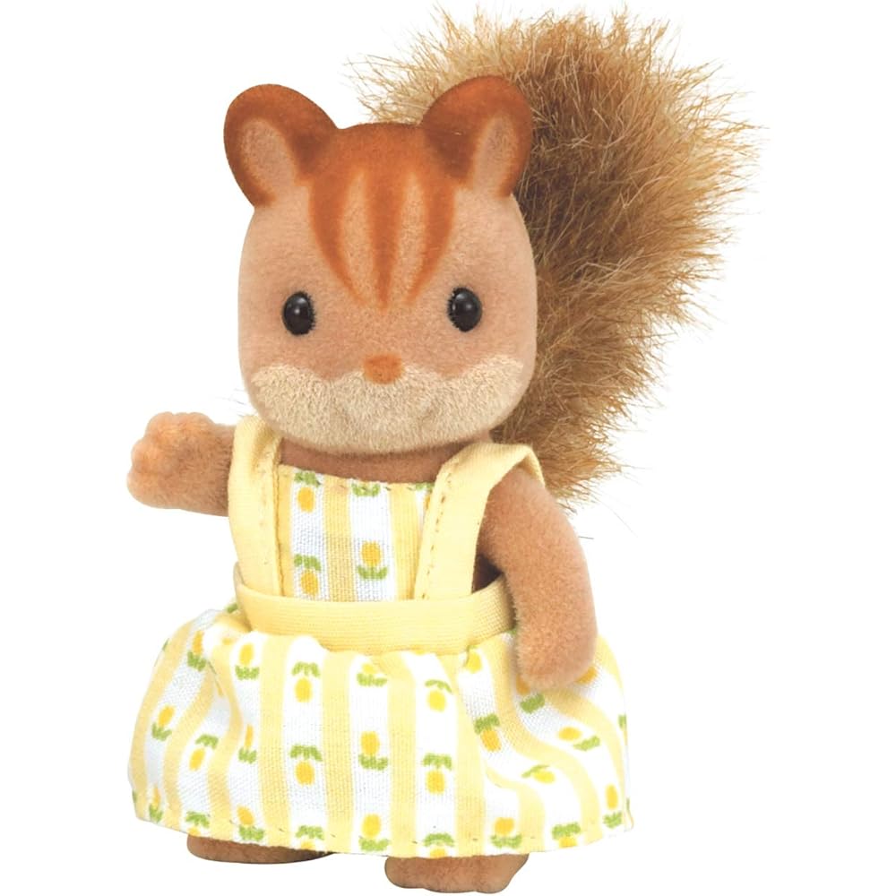 Sylvanian Families EPOCH Squirrel Family Girl Doll Toy for Dollhouse 3 Years and Up
