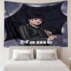 Custom Name Wednesday Print Tapestry, Backdrop, Easy Setup, Ideal for Bedroom, Office & Living Room, with Aesthetic Wall Hanging Decor.