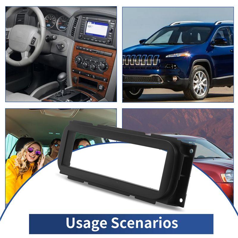 H5-1Din Car Stereo Radio Fascia Panel Mount Frame For Jeep Grand Cherokee 2005