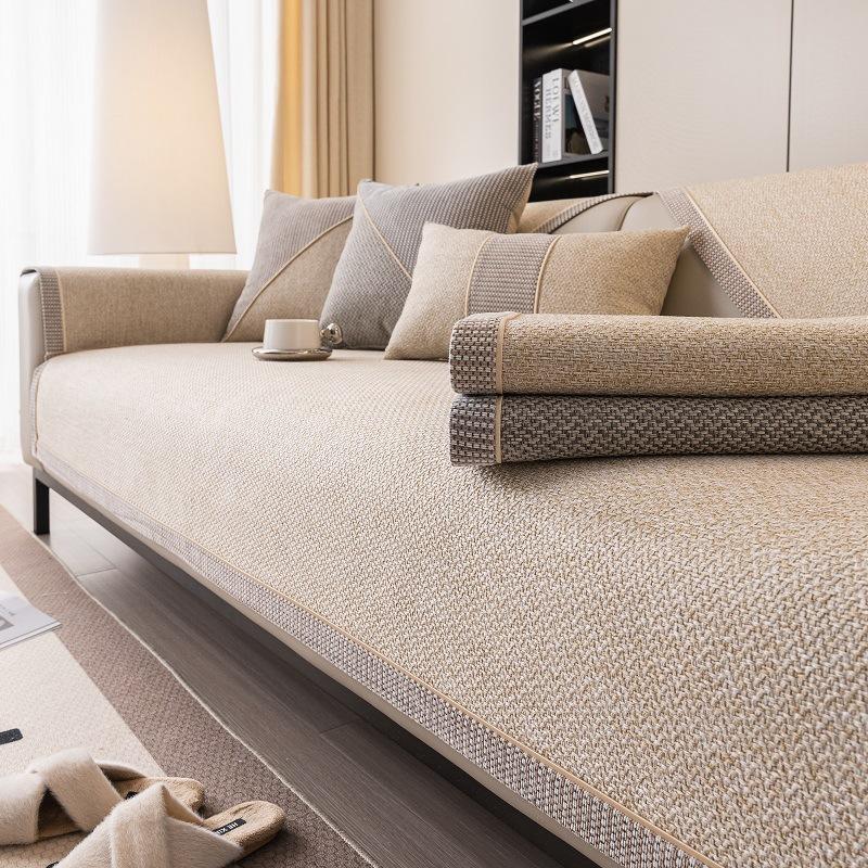 Подушка для дивана Хлопок и лен Универсальный чехол для дивана на четыре сезона Нескользящее полотенце для дивана Полный чехол