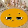 Modern Round Skull Multicolor Accent Rug, Non-Slip Floor Mat for Family Room