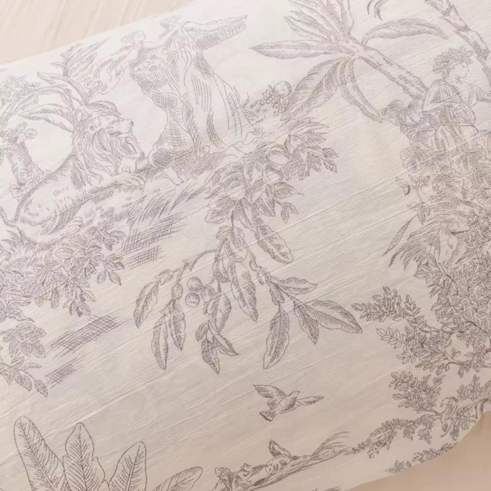 Rectangle Long Pillow Cover Floral Print Hugging Pillowcase for Bedroom Decor