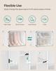 SONGMICS Shoe Rack Organizer, 12-Tier Shoe Storage Cabinet for Closet and Entryway, Holds 48 Pairs, Adjustable, Cloud White and Trasparent ULPC040W01