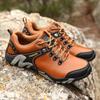 Весенние коричневые мужские кроссовки для активного отдыха на открытом воздухе из натуральной кожи, кроссовки для походов, мужские износостойкие водонепроницаемые кроссовки для скалолазания