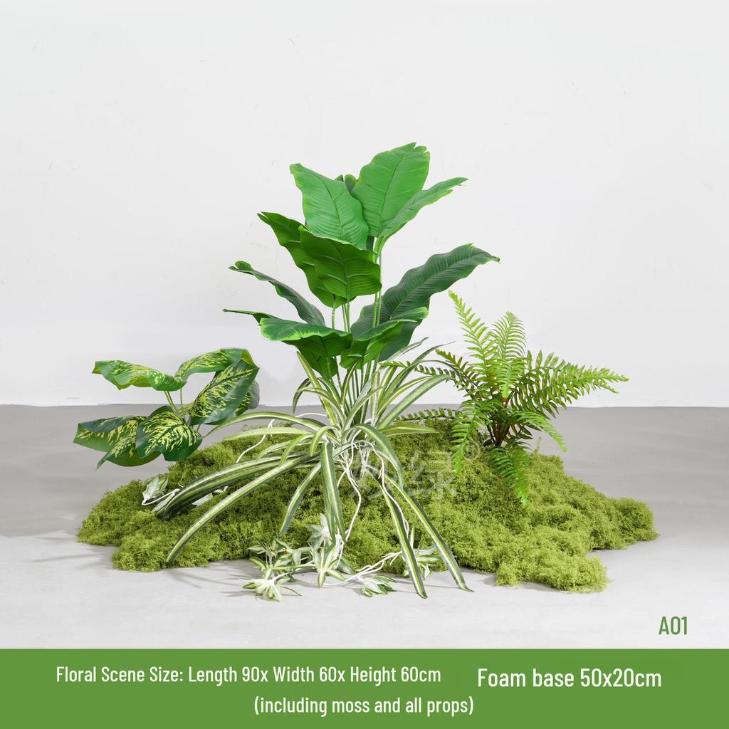 Bionic Fake Plants for Indoor Decoration: Living Room, Window Display, Under Stairs, Corner Arrangement.