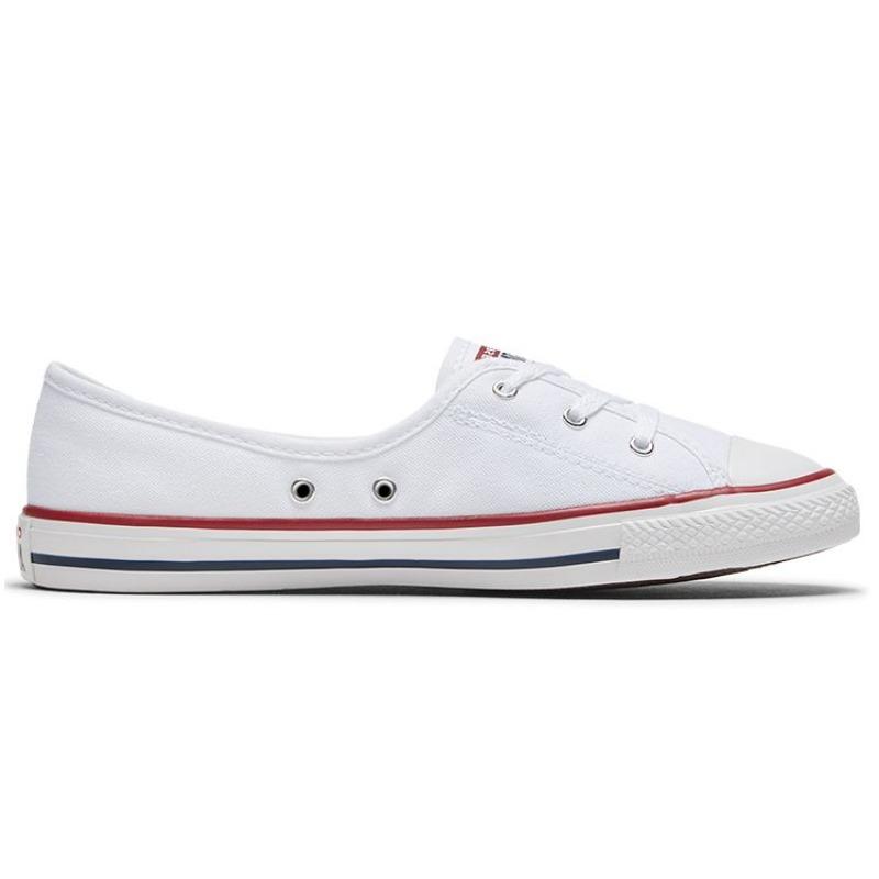 Converse Кеды Chuck Taylor All Star Ballet Lace Женские Низкие Холщовые Обувь Комфорт Универсальные Белый 566774C