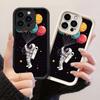 JT114 Мультяшные Астронавт и Планеты Шары для iPhone 17 16 15 Pro Max Samsung S26 S25 Ultra A17 A16 A07 A56 Xiaomi 15T Redmi 15c 14c Мягкий ТПУ Чехол