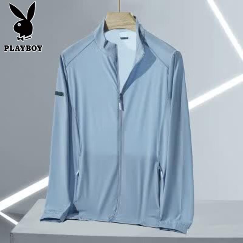 PLAYBOY Мужская куртка с капюшоном из ледяного шелка для защиты от солнца