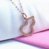 Purple Gold Gourd Diamond Pendant Femininity Design Colored Gold Rose Gold Clavicle Chain