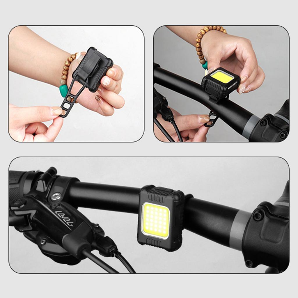 LED Bicycle Light Bike Front Rear Light USB Rechargeable Warning Lamp Head Tail Light for Night Riding Cycling Safety