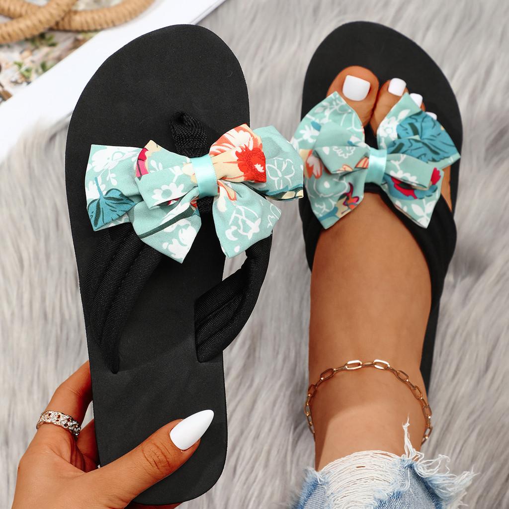 Summer Womens Flip Flops With Butterfly Knot For Beach And Casual Wear