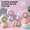 Cartoon Mini Desktop Electric Fan Portable Charging Usb Fan Gift