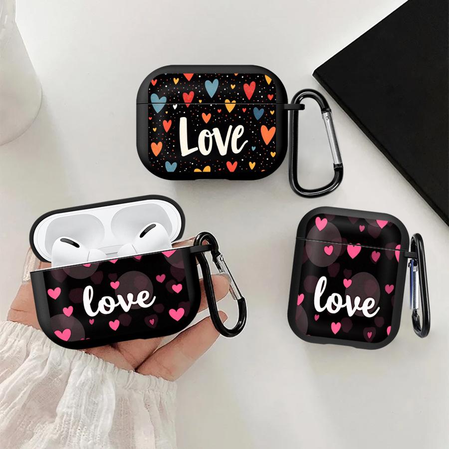 Чехол для Airpods Pro3 3 4 1 Pro2 Pro 2 Чехлы для наушников Чехол Цветное Сердце Любовь