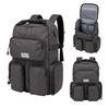 Premium Army Black Two-Compartment Urban School Backpack 35X44X17