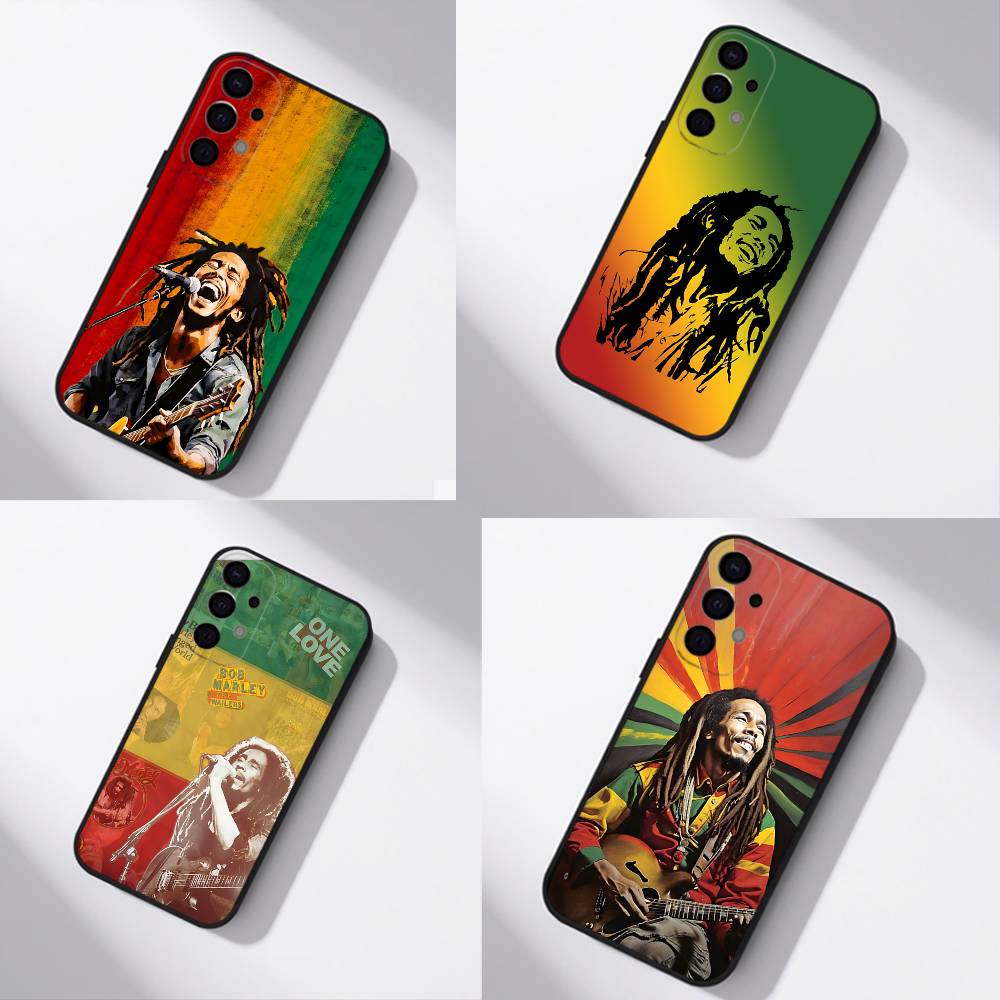 Чехол для телефона Samsung Bob Marley Rasta Lion S25, S24, S21, S22, S23, S30, Ultra, S20, Plus, Fe, Lite, 5G Черный