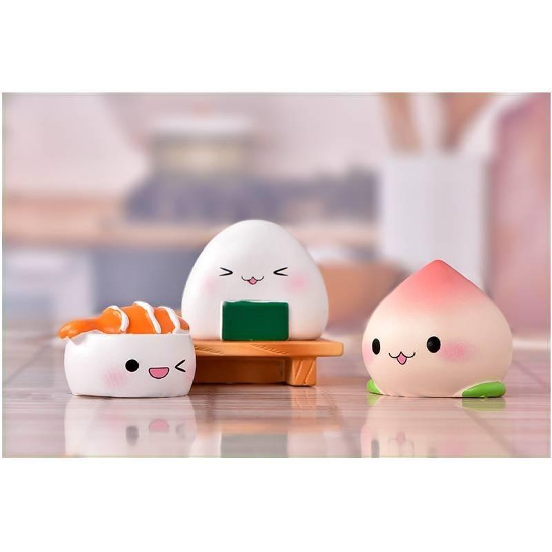 Charming Resin Craft Cartoon Avocado Sushi Figurines Adorable Miniature Ornaments