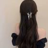 Hairpin Small Compact Metal Hair Clip Silver Color Butterflies Shape Back Head