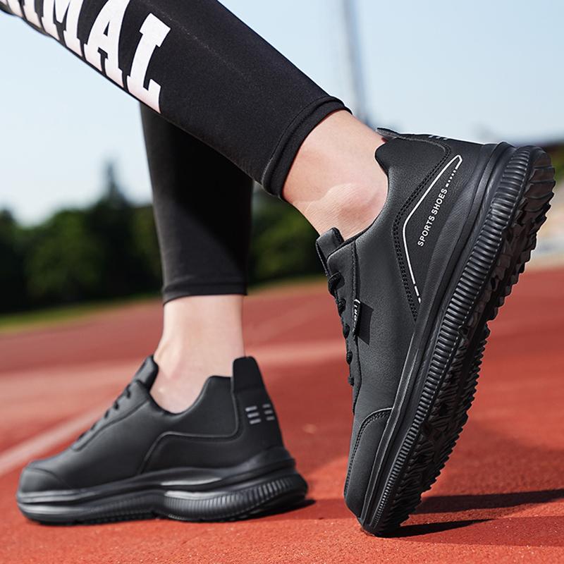 39-48 Autumn Leather Sneakers Men's Casual Size Fashion Fitness Running Shoes