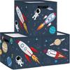 Clastyle 3 шт. Набор органайзеров для хранения в виде кубиков с космическим ребенком, Ракета, Шкаф, Кубик для хранения одежды, Синий, Детская, Малыш, Ящик для игрушек, Сундук, Книжная полка с астронавтом