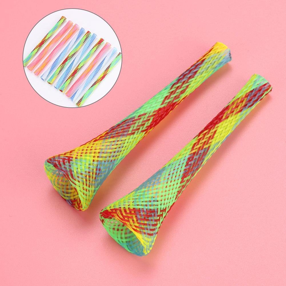 10Pcs Freely Folding Spring Shape MultiColor Cat Bouncing Toy Good Elasticity Pet Playing Toy