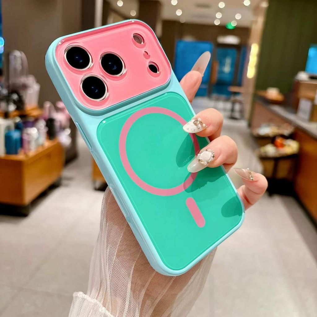 Чехол Dopamine Color Block: Подходит для iPhone 17 Pro Max, Превращает iPhone 16, Точный вырез, Ударопрочный, Магнитный.