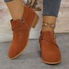 Fashion 2024 High Quality Ladies Shoes Side Zipper Women's Boots Fashion Belt Buckle Modern Boots Women Hot Sale Plus Size Ankle Boots