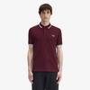 Fred Perry [M3600] Рубашка Fred Perry с двойным воротником - Бордовый/Кремовый M3600-597