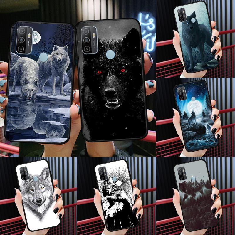 Чехол-арт Волк для Oppo A52 A72 A76 A96 A54 A74 A94 A54S A57S A58 A78 A98 A57 A77 A15 A16 A17