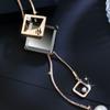 Crystal Geometric Necklaces & Pendants For Women Collier Femme Fashion Long Statement Necklace Accessories Sweater Chain Jewelry