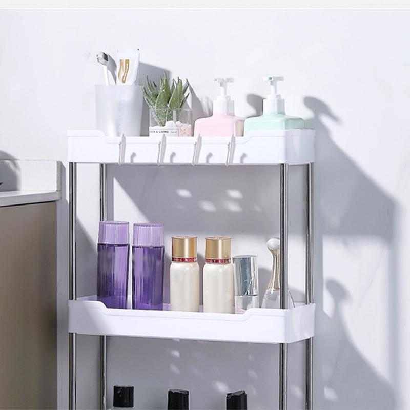 Multifunctional Storage Cart Movable Gap Storage Rack Rolling Utility Cart for Kitchen Bathroom Multi-Layer Slim Storage Shelf