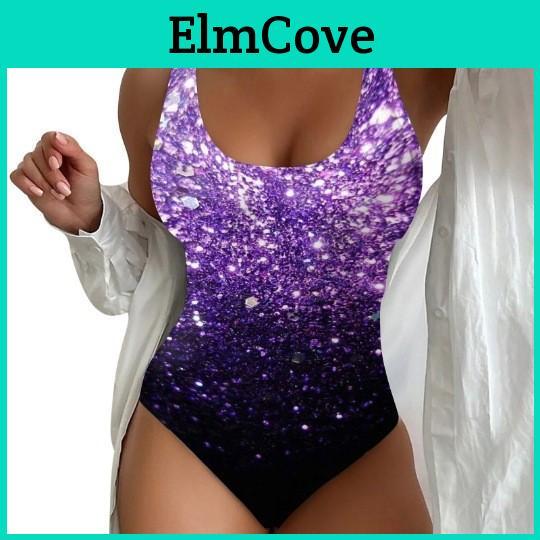Vneck Sexy Printed Onepiece Womens Swimsuit