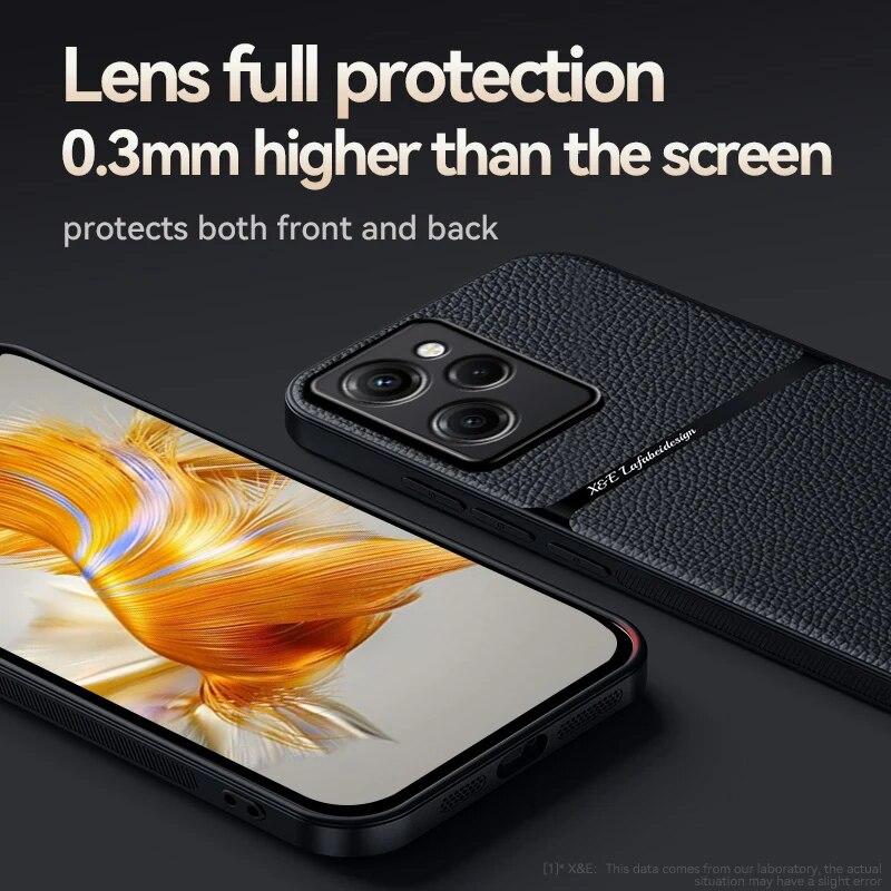 Чехол для Xiaomi Poco X5 Pro 5G, магнитный автомобильный держатель, кожаный чехол для телефона PocoX5 Pro X 5 X5Pro, мягкая защитная рамка, задняя крышка