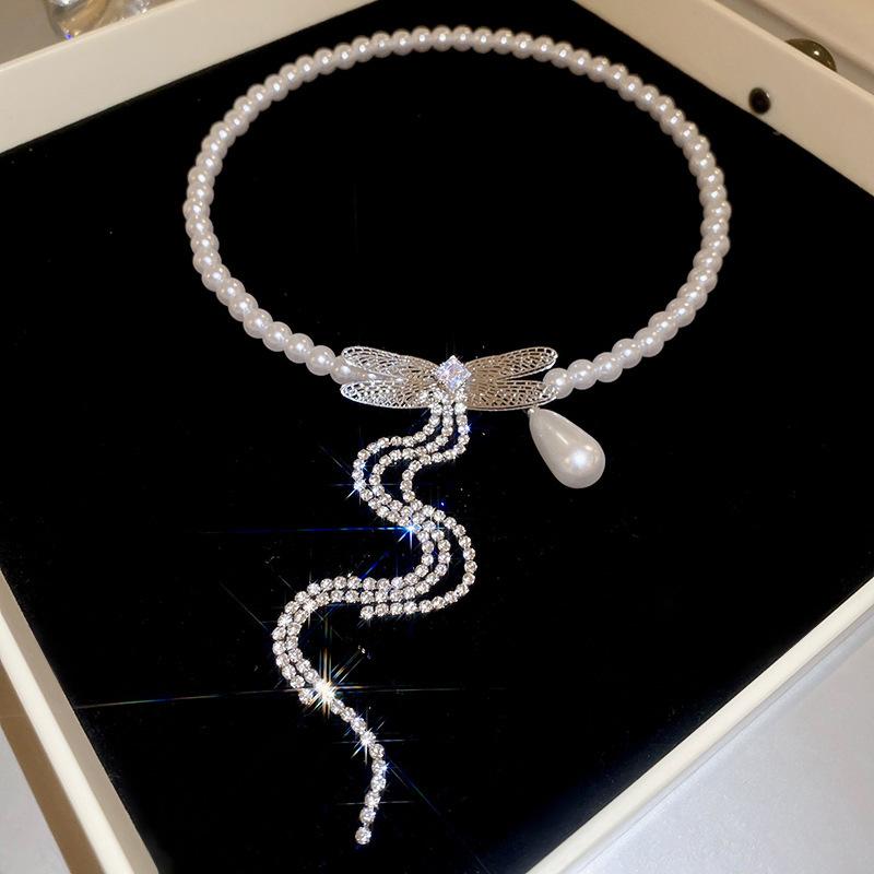 Элегантное и очень длинное ожерелье, модная и универсальная цепочка для свитера, ретро и элитный аксессуар.