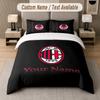 Custom Name AC Milan 3Pcs Duvet Cover Set Personalized Text Bedding Pillowcases Bedroom