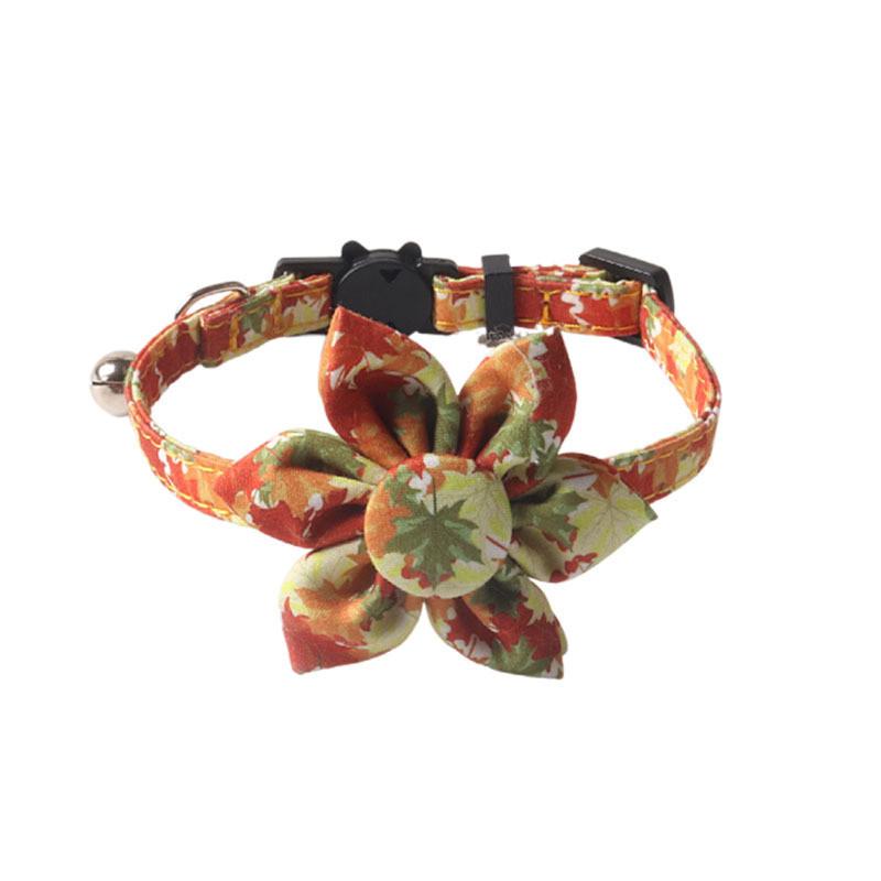 Очаровательный новый ошейник для питомца из осенней серии с кленовыми листьями и тыквами, треугольный шарф и дизайн с подсолнухом