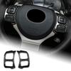 AIRSPEED Car Steering Wheel Button Frame Sticker Carbon Fiber Interior Trim for Lexus NX IS RC Accessories (Black)