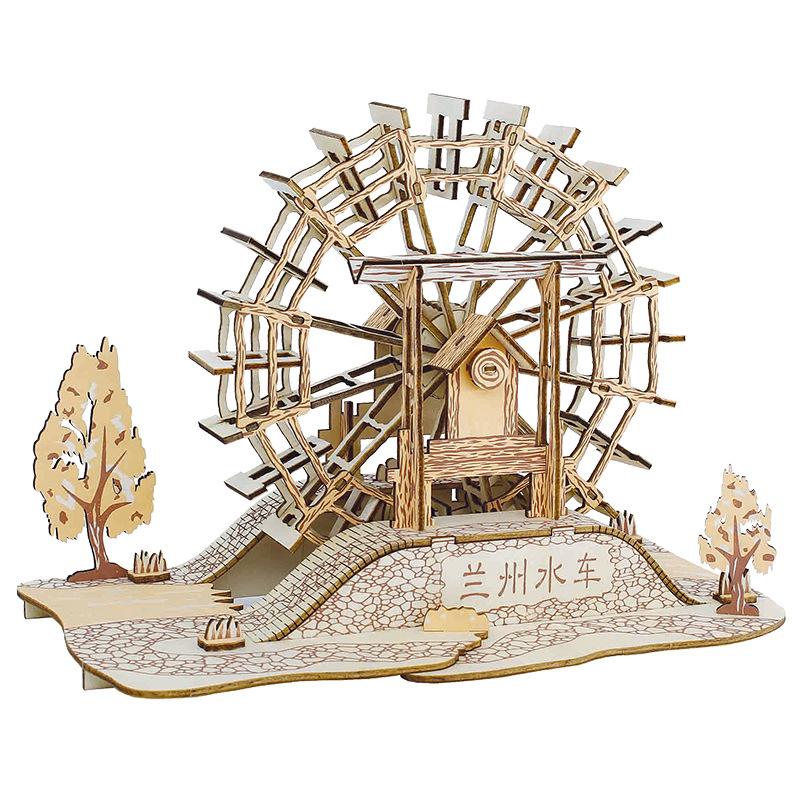 Деревянный 3D-пазл, сборка, модель здания, подросток, сделай сам, стиль, коттедж, развивающие игрушки, маленькие строительные игрушки для дома