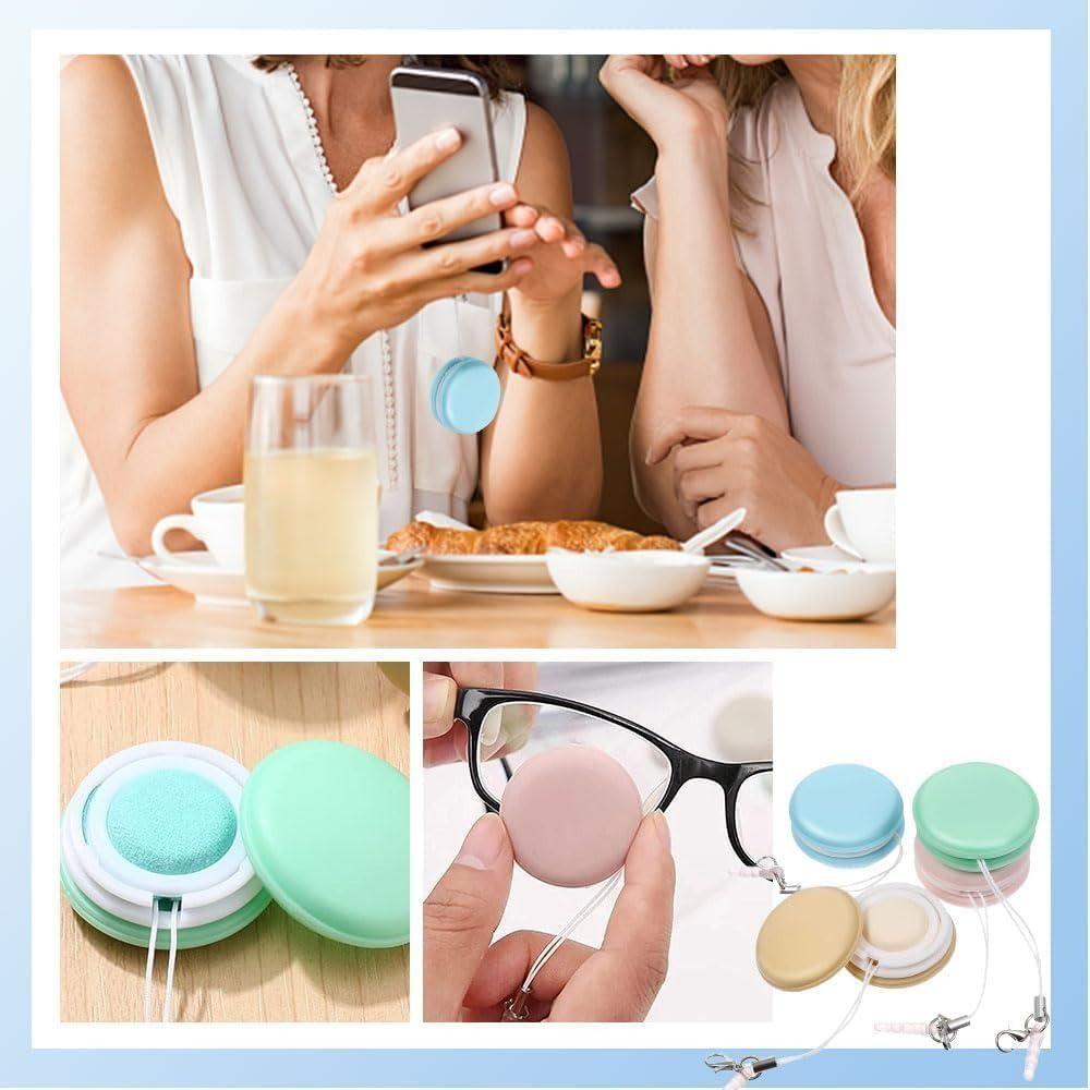 Очиститель телефона Macaron Протирка экрана мобильного телефона Протирка для очков Подвеска Macaron для мобильного телефона