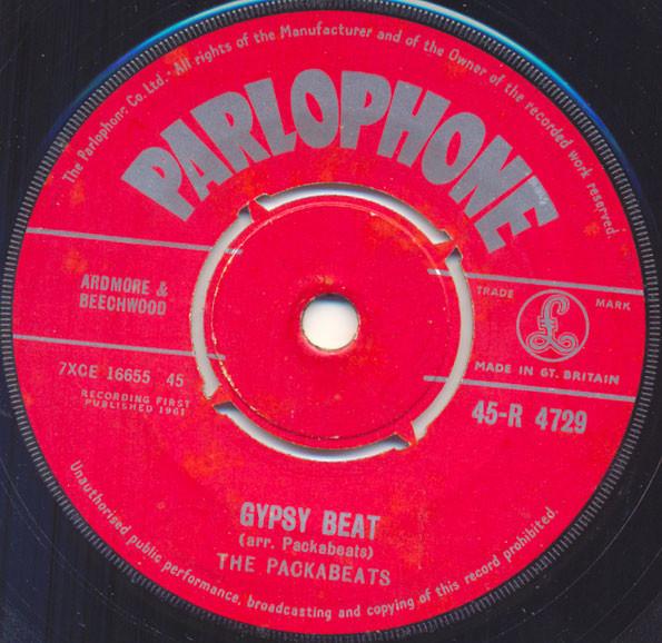 7-дюймовая пластинка PACKABEATS - Gypsy Beat 45R4729 Parlophone 1961 UK Рок Б/У
